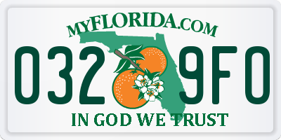 FL license plate 0329FO
