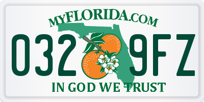 FL license plate 0329FZ