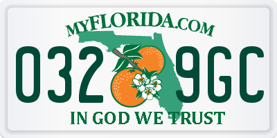 FL license plate 0329GC