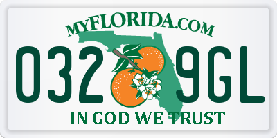 FL license plate 0329GL