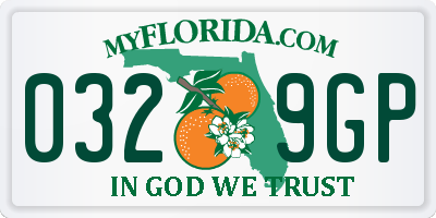 FL license plate 0329GP
