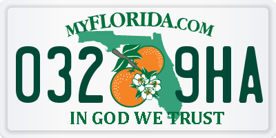 FL license plate 0329HA
