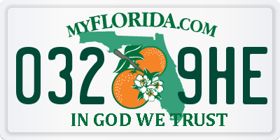 FL license plate 0329HE