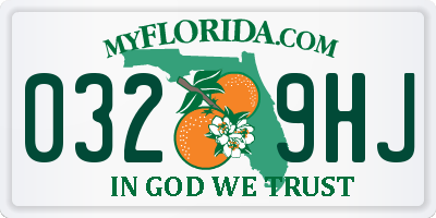 FL license plate 0329HJ
