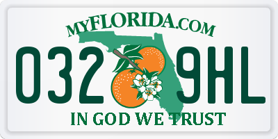 FL license plate 0329HL
