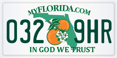 FL license plate 0329HR