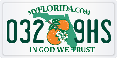 FL license plate 0329HS