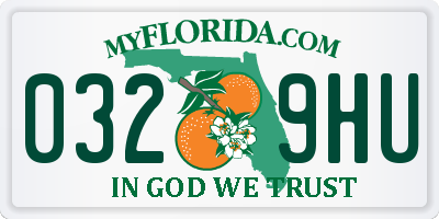 FL license plate 0329HU