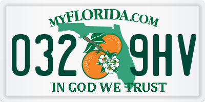 FL license plate 0329HV