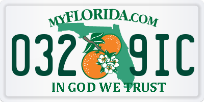 FL license plate 0329IC