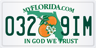 FL license plate 0329IM