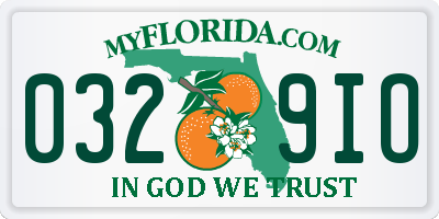 FL license plate 0329IO