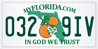 FL license plate 0329IV