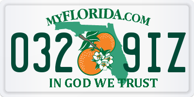 FL license plate 0329IZ