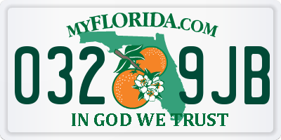 FL license plate 0329JB