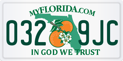 FL license plate 0329JC