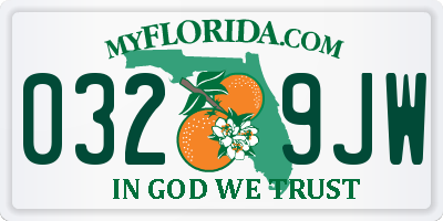 FL license plate 0329JW