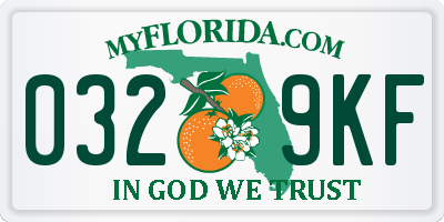 FL license plate 0329KF