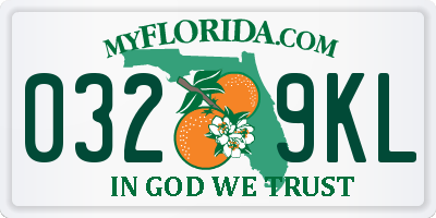FL license plate 0329KL