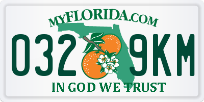 FL license plate 0329KM