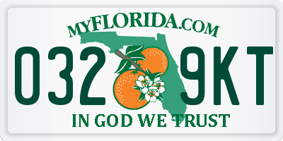 FL license plate 0329KT