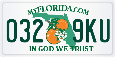 FL license plate 0329KU