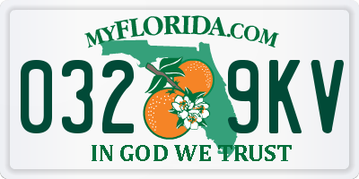 FL license plate 0329KV