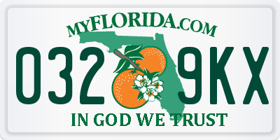 FL license plate 0329KX