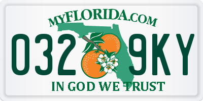 FL license plate 0329KY
