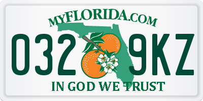 FL license plate 0329KZ