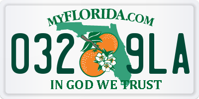 FL license plate 0329LA