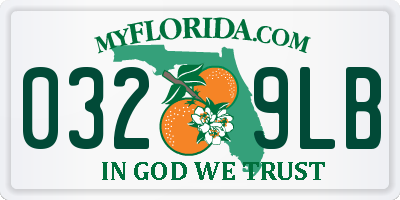 FL license plate 0329LB