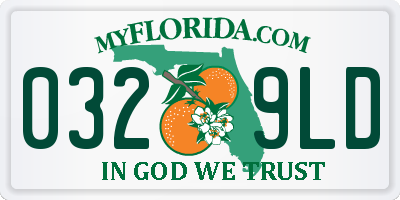 FL license plate 0329LD