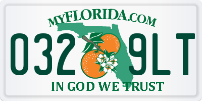 FL license plate 0329LT