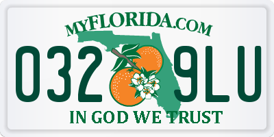 FL license plate 0329LU