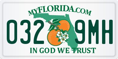FL license plate 0329MH