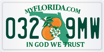 FL license plate 0329MW