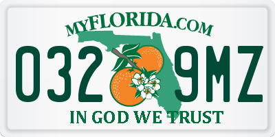 FL license plate 0329MZ