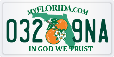 FL license plate 0329NA