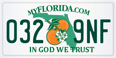 FL license plate 0329NF