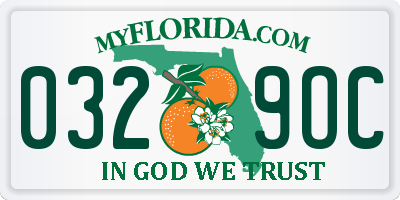 FL license plate 0329OC