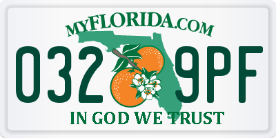 FL license plate 0329PF