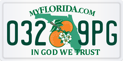 FL license plate 0329PG