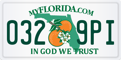 FL license plate 0329PI