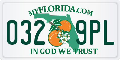 FL license plate 0329PL