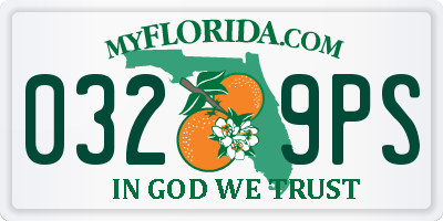 FL license plate 0329PS