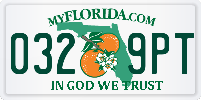 FL license plate 0329PT
