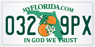 FL license plate 0329PX