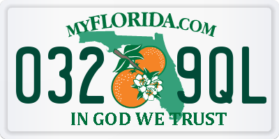 FL license plate 0329QL