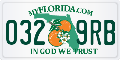 FL license plate 0329RB